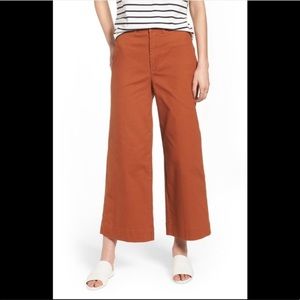 Madewell Wide Leg Emmet Pants in Burnt Orange